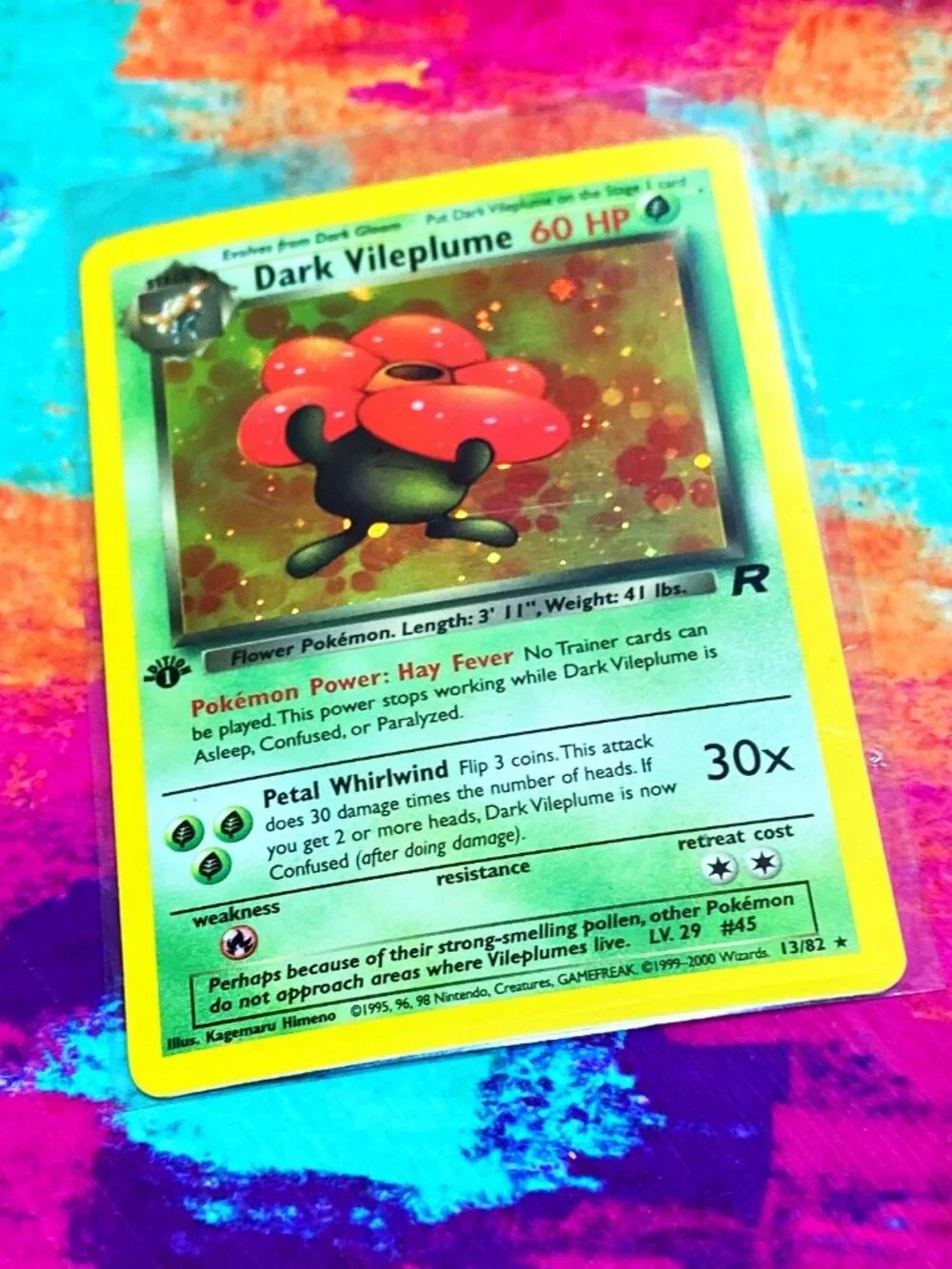 Pokemon TCG DARK VILEPLUME TEAM ROCKET 13/82 - ENG ENGLISH -1ST EDITION (2000)